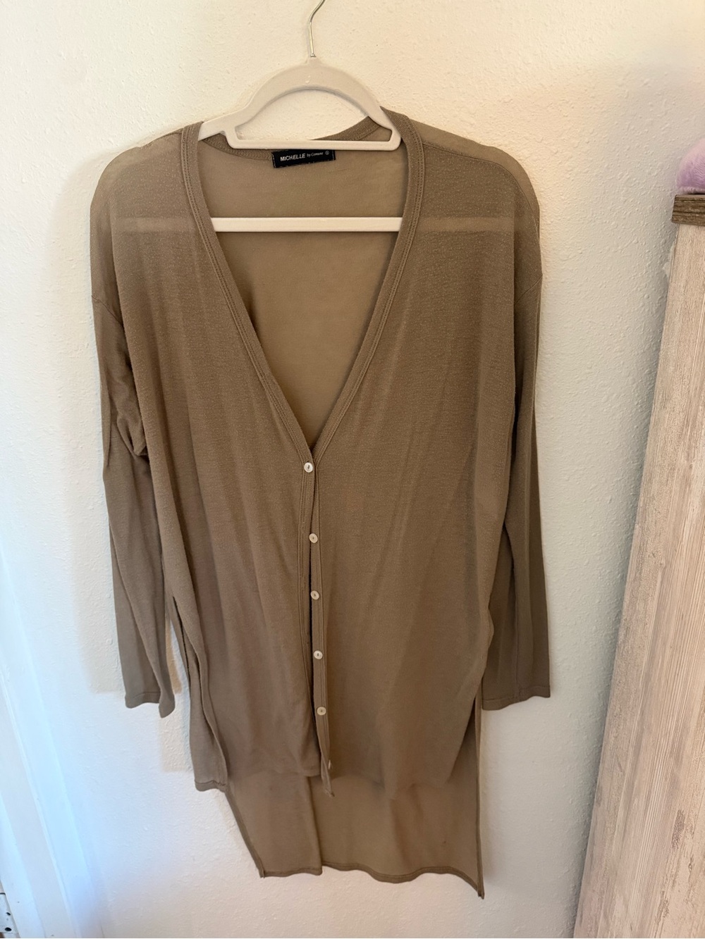 MICHELLE by Comune Beige Knit Top